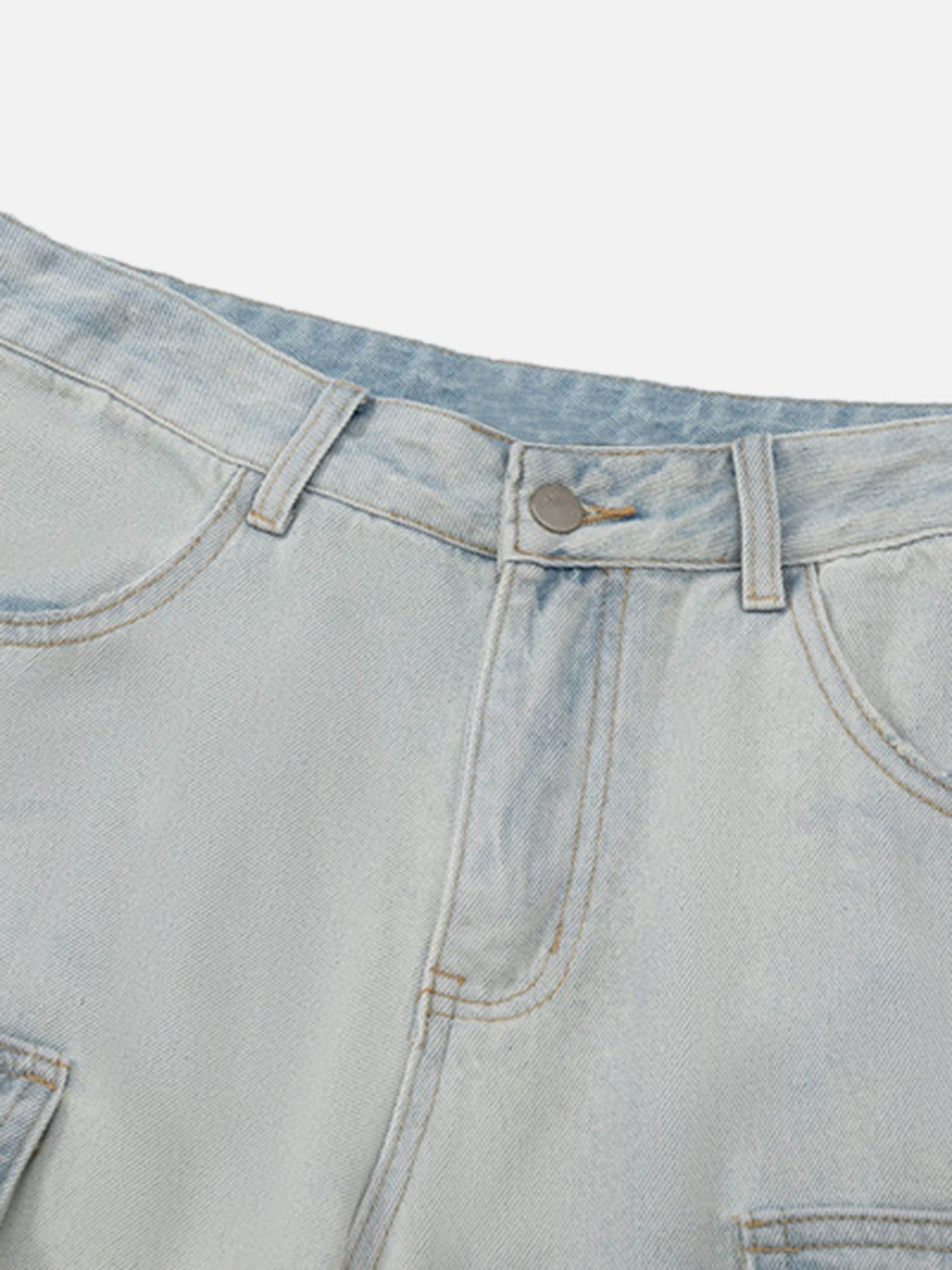 1984 Vintage Washed Multi-pocket Work Jeans SP230922G12O