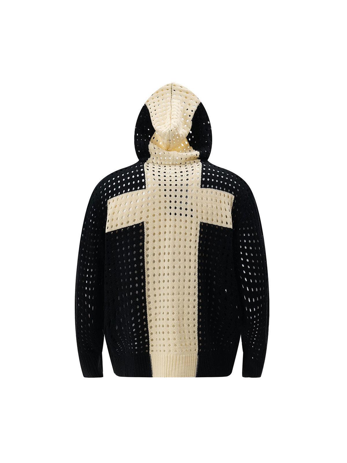 1984 Cross Jacquard Full Zipper Hooded Jacket SP24092677TS