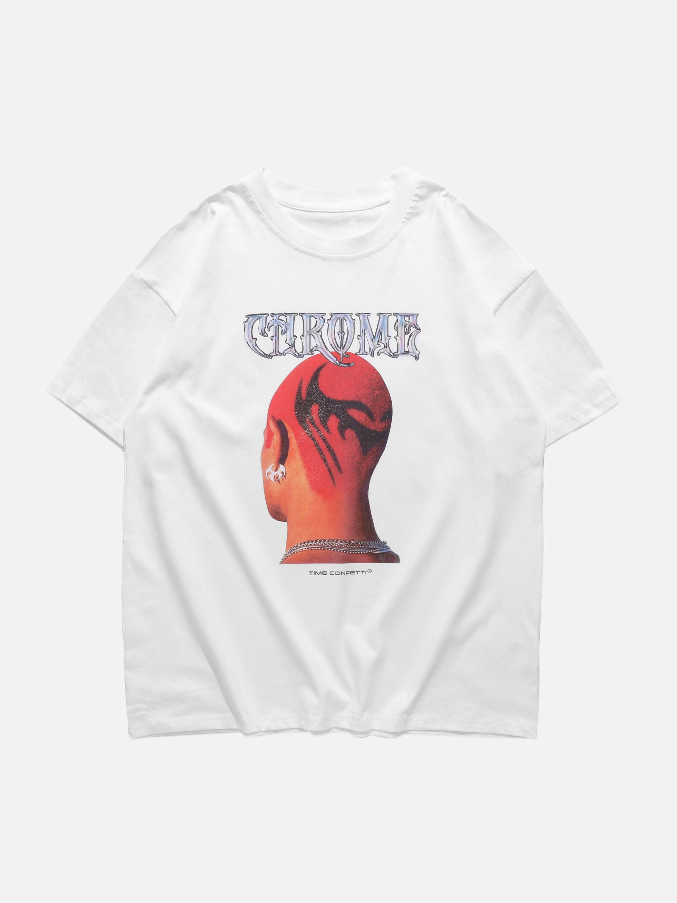 1984 Head Print Hip Hop T-shirt - 1564 SP220818Y0V8