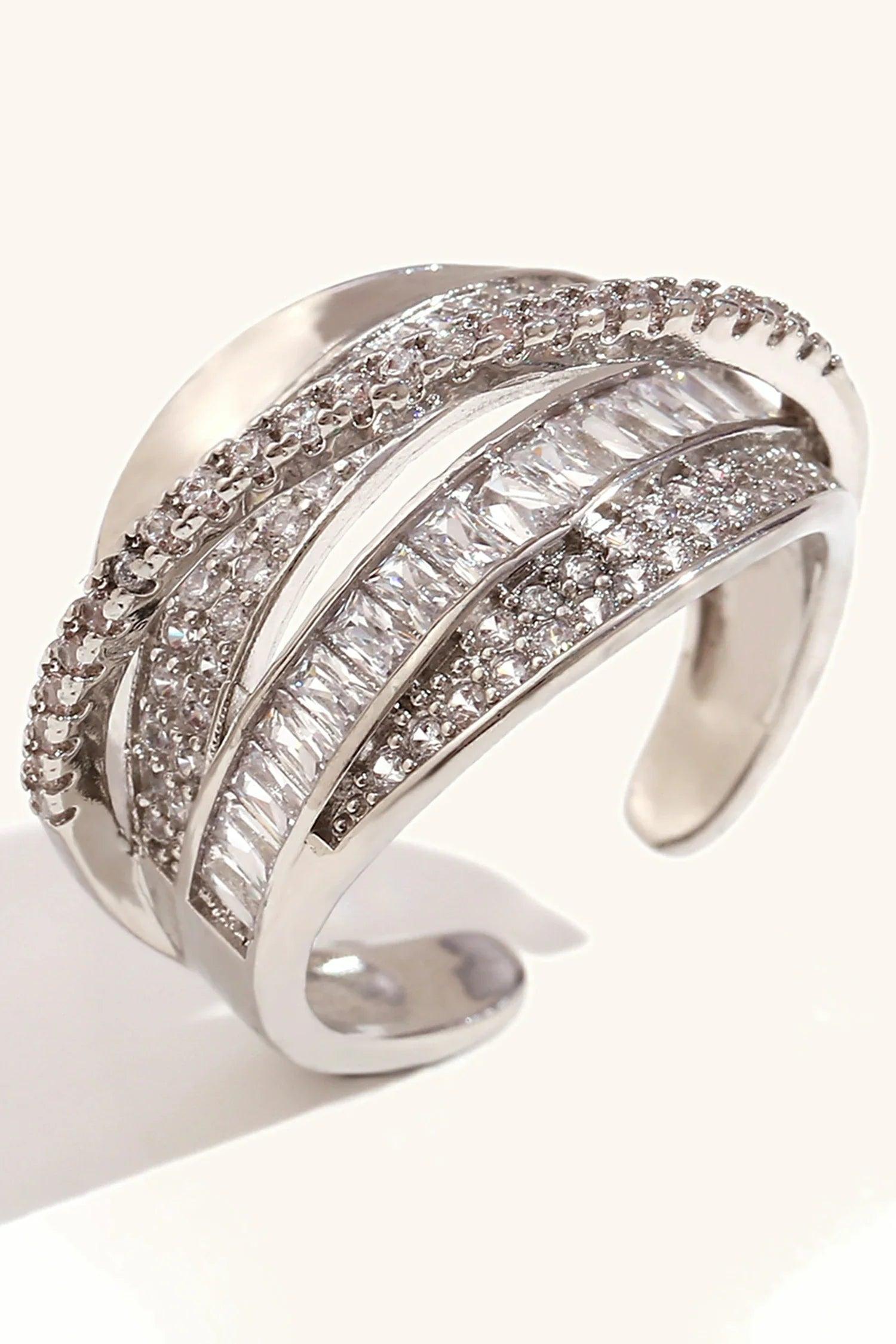 Primrose Diamonds Crossover Ring