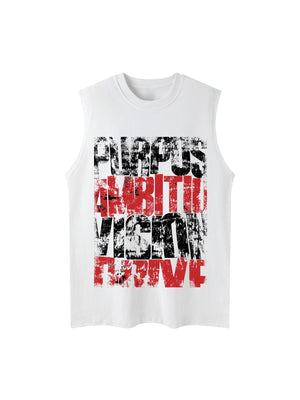 1984 Unisex Letters Street Rap Graffiti Vest