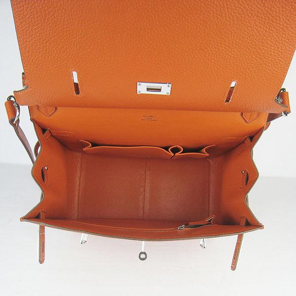 Leather Shoulder bag H6508 orange silver Kilta bags