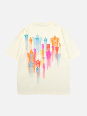 1984 Colorful Full Of Stars Printed T-shirt - 1984brand