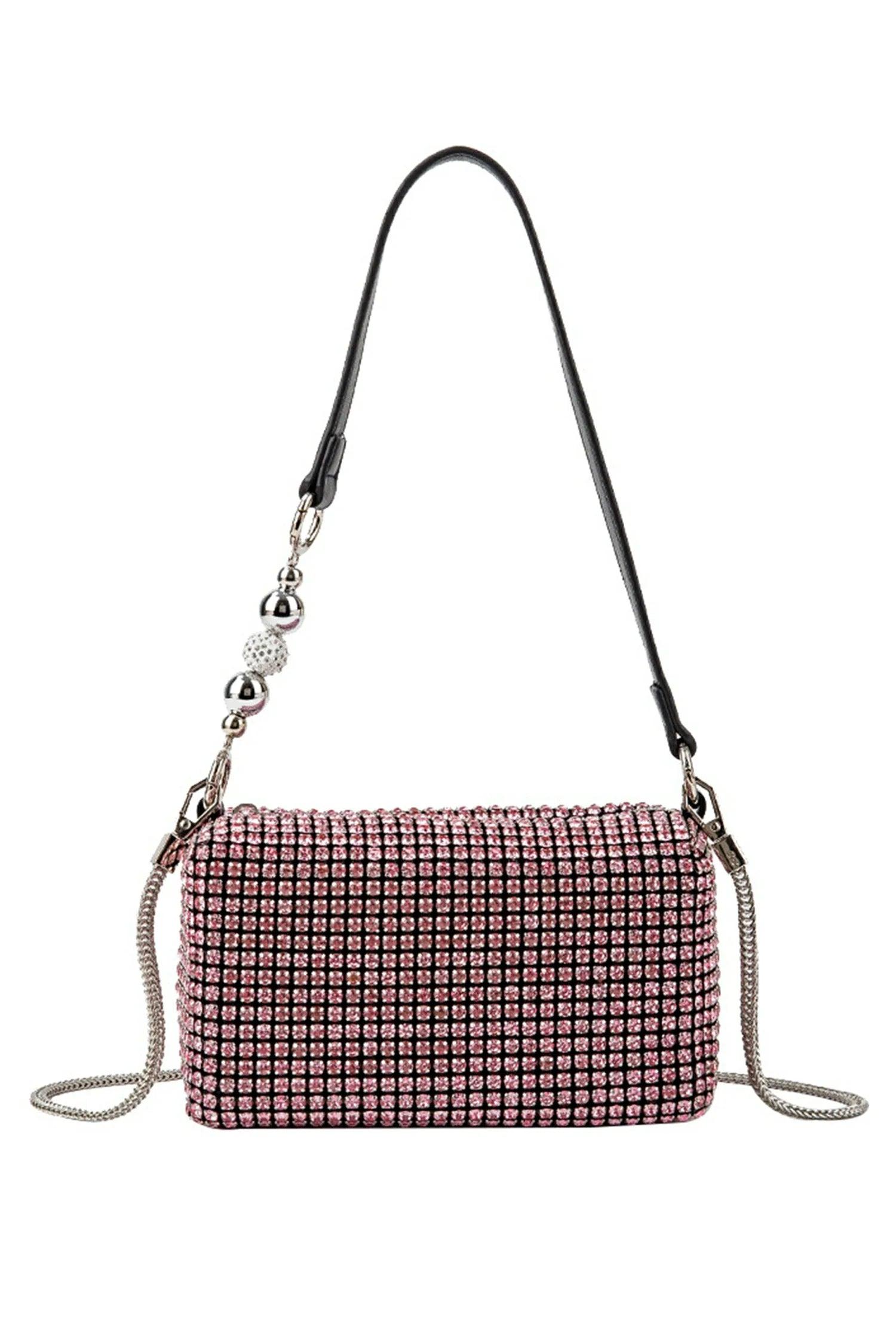 Dajia Diamond Chain Pearl Handbag