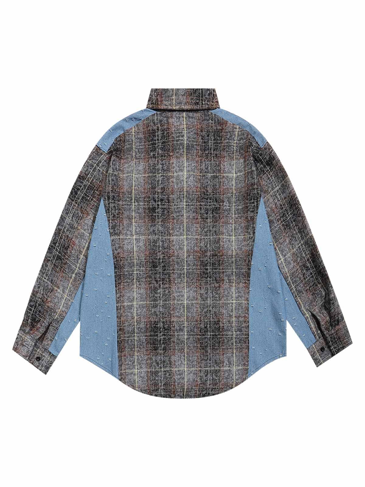 1984 High Street Ripped Patchwork Shirt