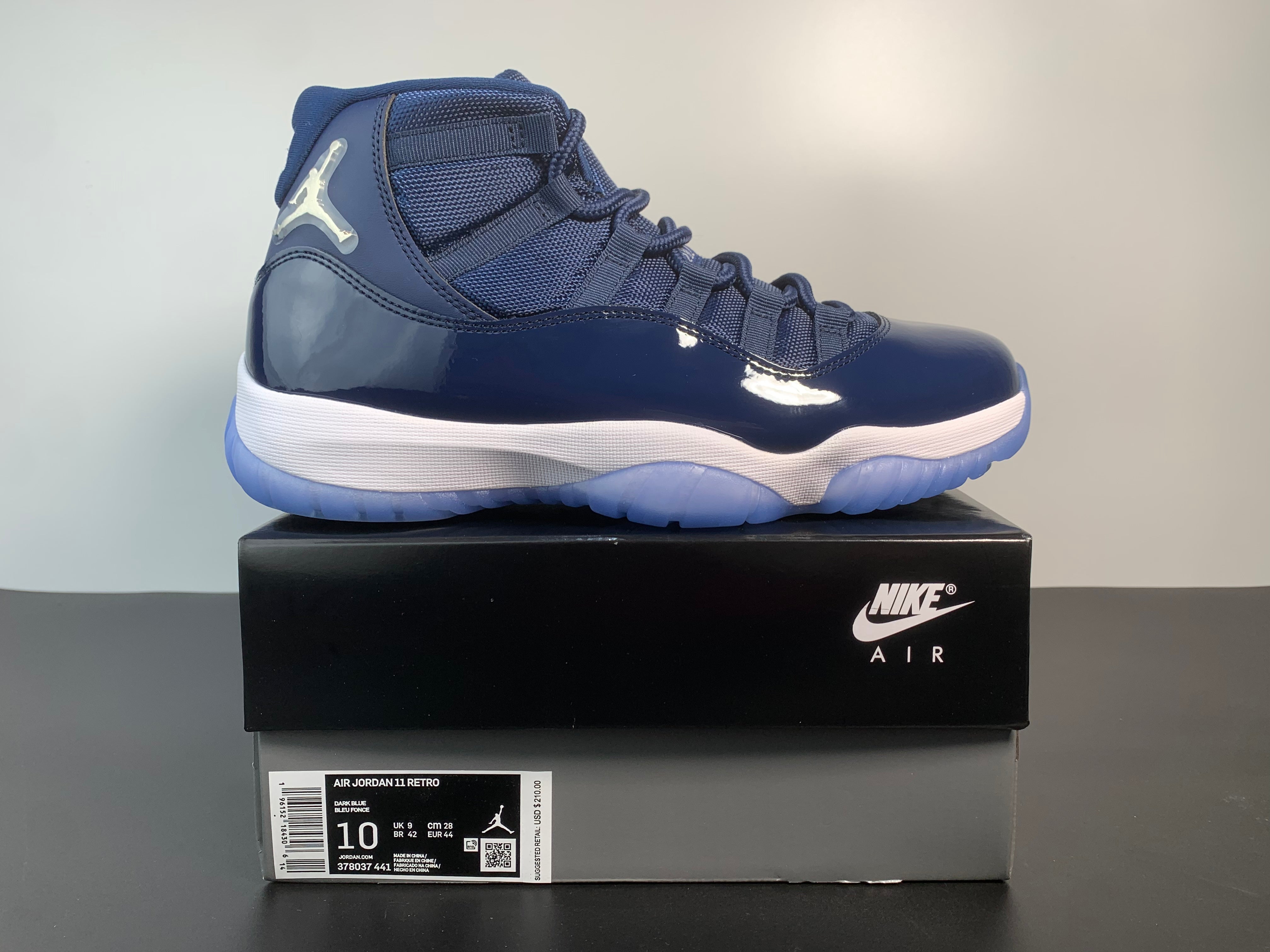 Air Jordan 11 Retro Dark Blue  378037-441