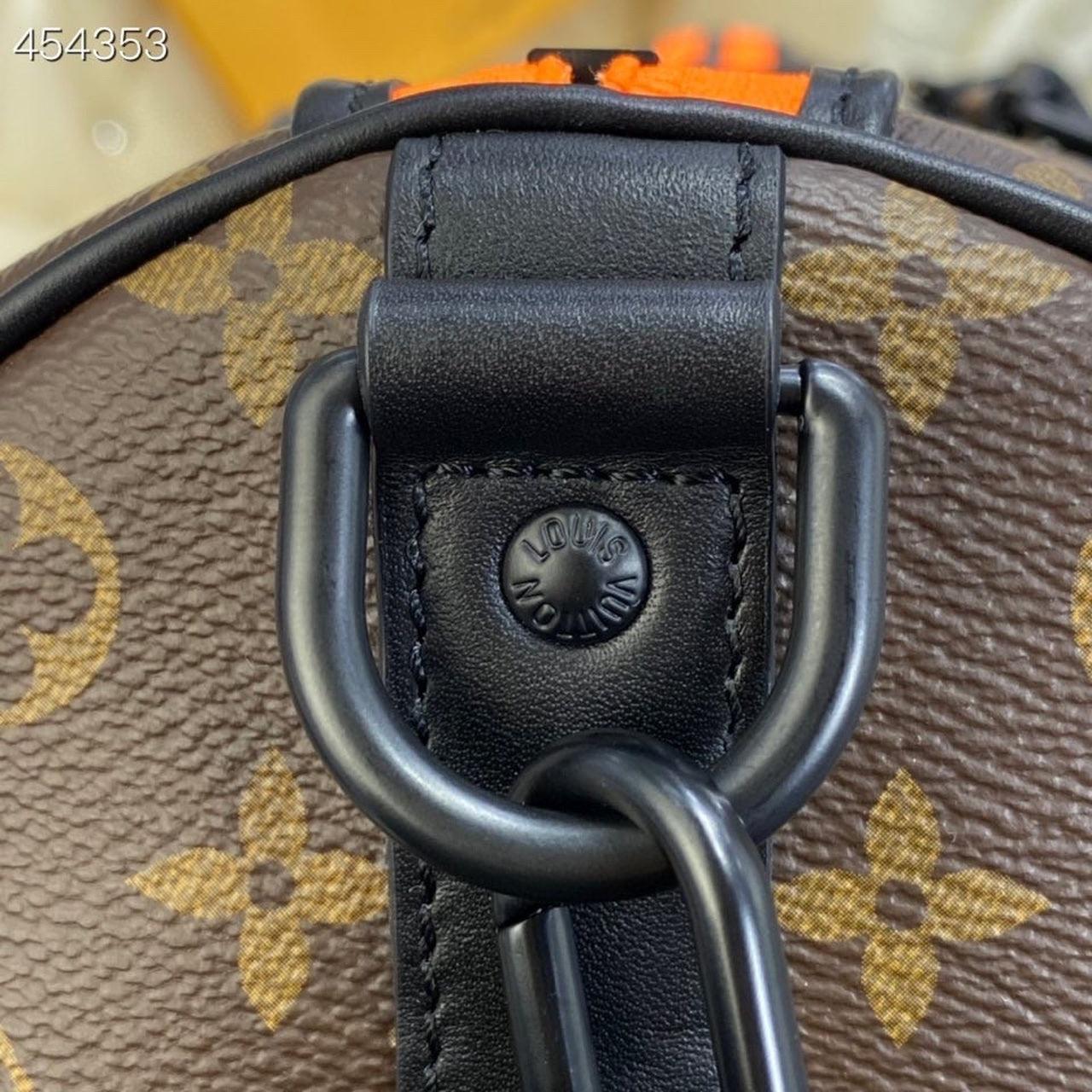 LV X Virgil Abloh Keepall Bandouliere 50 Monogram Canvas For Men, Bags 19.7in/50cm LV M45616