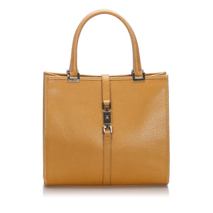 GG Brown Beige Calf Leather Jackie Tote Bag Italy