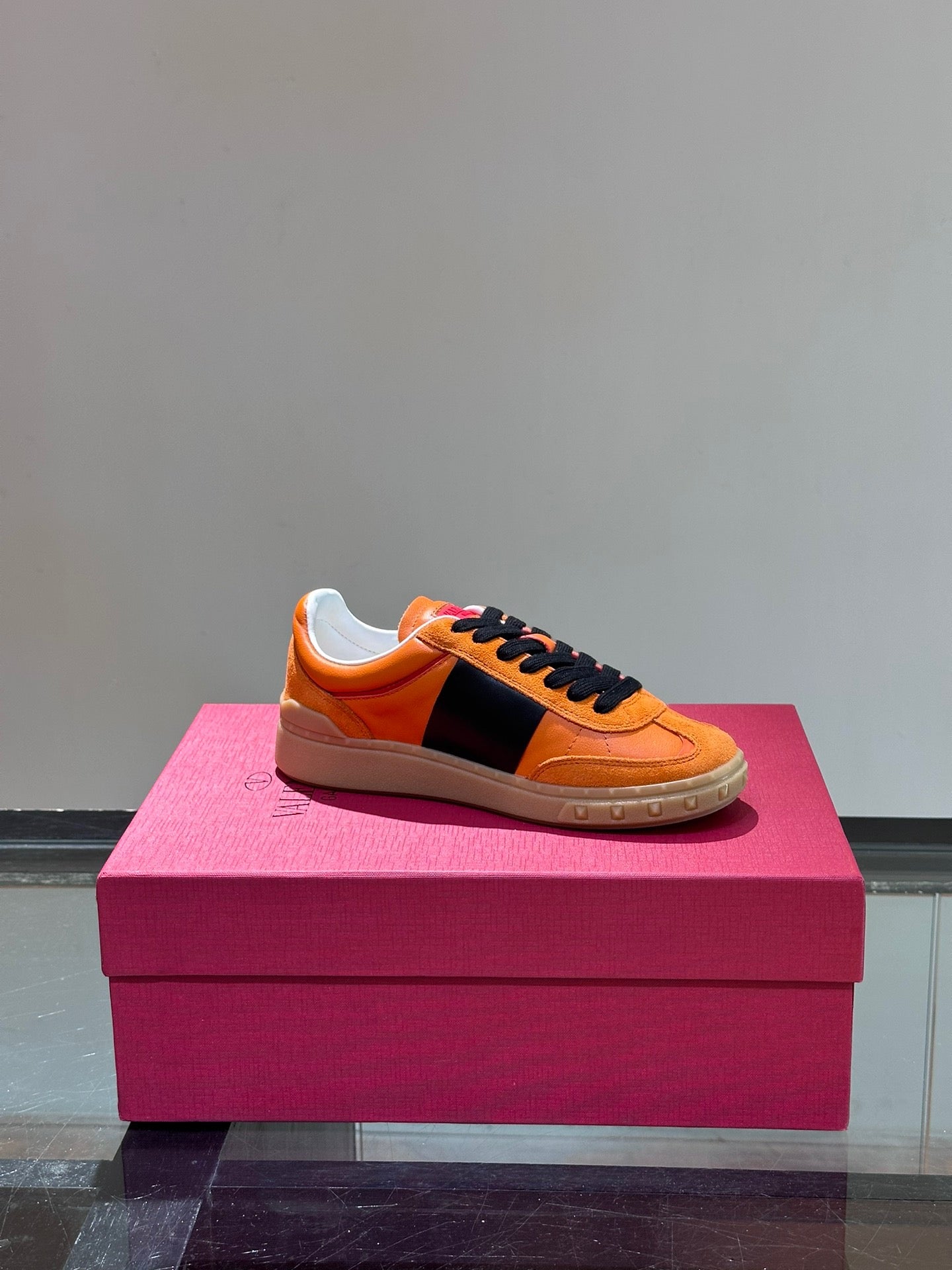 VAL Orange Shoes -175 Designer Sneakers