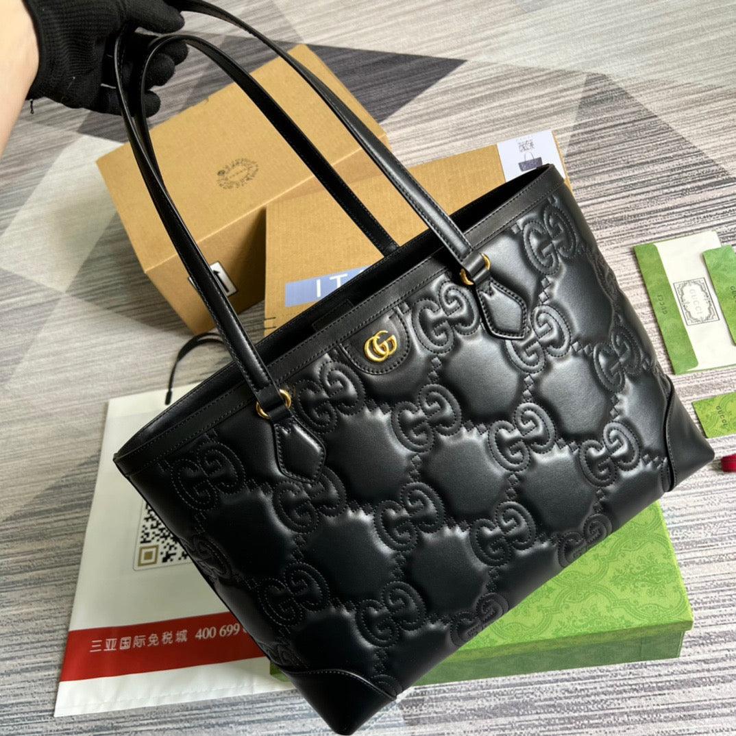 gg  Medium Tote Black For Women, Women&#8217;s Bags 15in/38cm gg ‎631685 UM8IG 1000