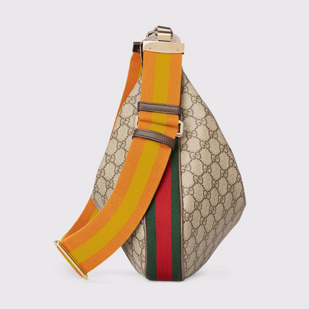 gg Atache Large Shoulder Bag Beige And Multicolor For Women, Women&#8217;s Bags 13.8in/35cm gg‎ ‎‎‎702823 96GRN 4091