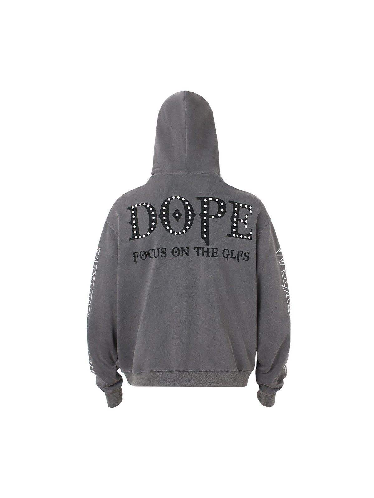 1984 Rivet-adorned Graphic Hoodies