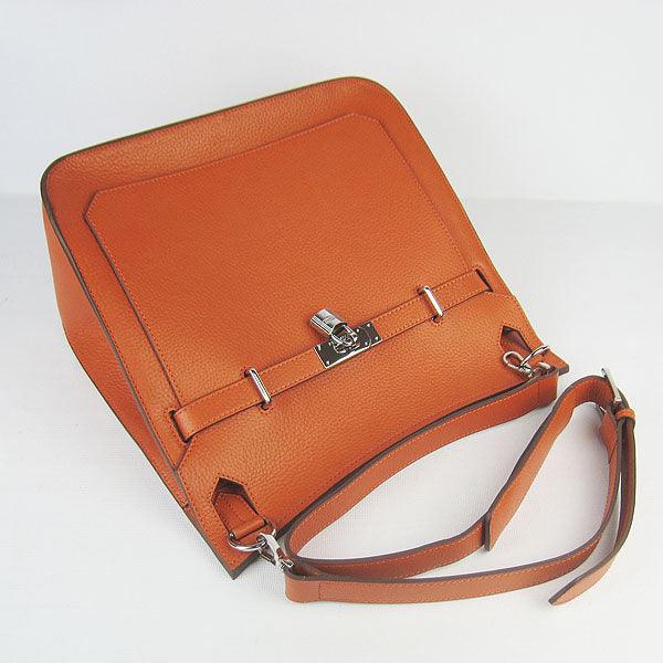 Leather Shoulder bag H6508 orange silver Kilta bags