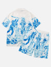 Rebels Printed Rap Beach Shirts Short Sets SP240313S43S