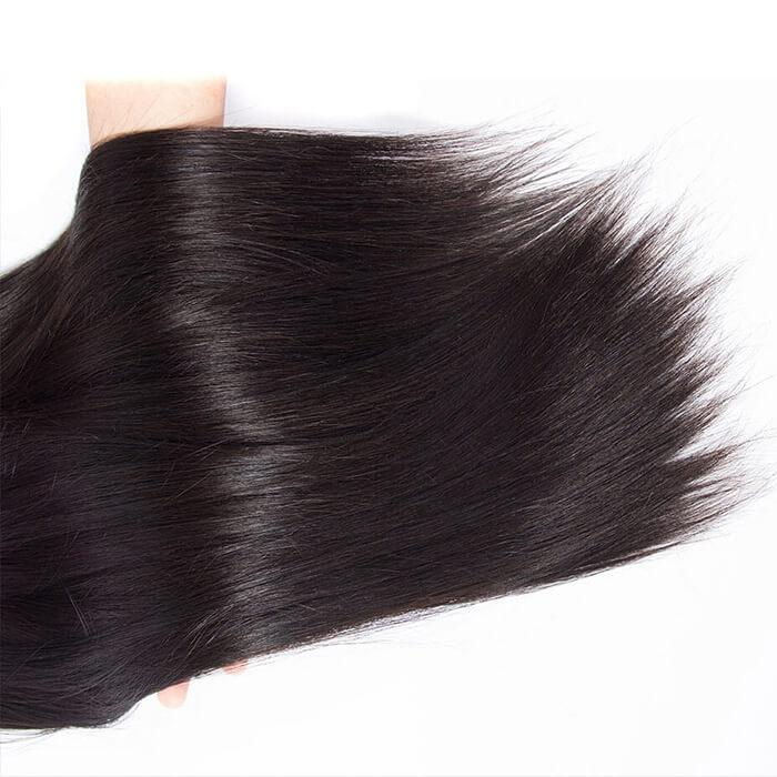 Peruvian Straight Hair 3/4 Bundle Deals Unprocessed Virgin Human Hair Extensions In Stock hermosahair