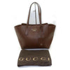 Brand Inspired GG Tote Bag Swing Tote Brown Leather (SHC7-11055)