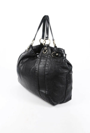 GG Bag G Wave Black Leather Tote