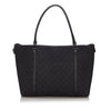 GG Black Canvas Fabric GG Tote Bag Italy