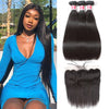 10"-30" Brazilian Straight Virgin Hair Weave 3 Bundles With Lace Frontal 13x4 Ear To Ear - 1984brand