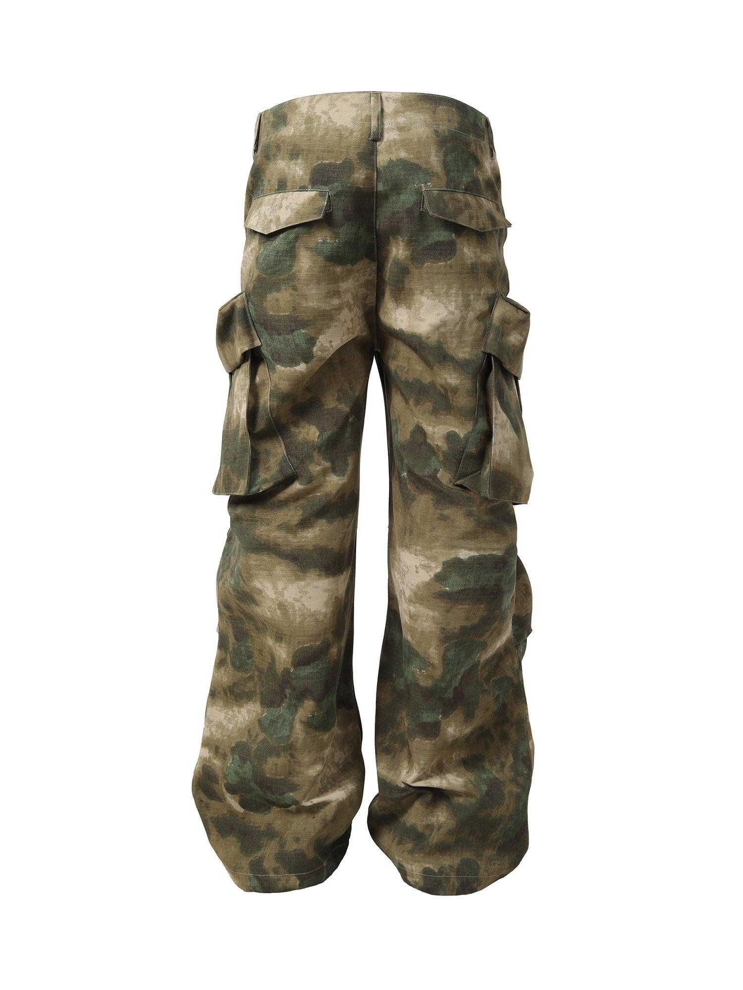 1984 High Street Badge Camouflage Multi-Pocket Pants