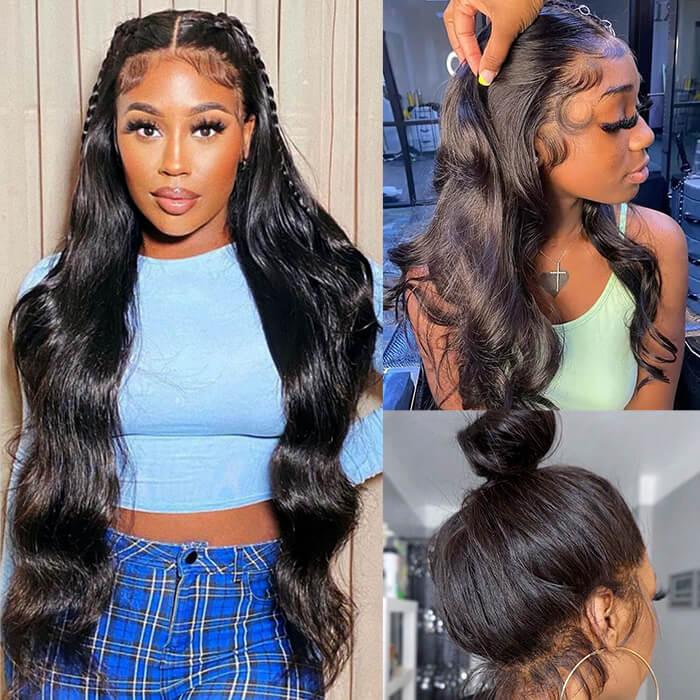 360 Lace Frontal Wigs Pre Plucked Undetectable Lace Body Wave Wigs hermosahair