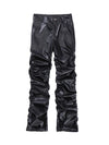 1984 Punk Style Pleated Leather Pants - 2195