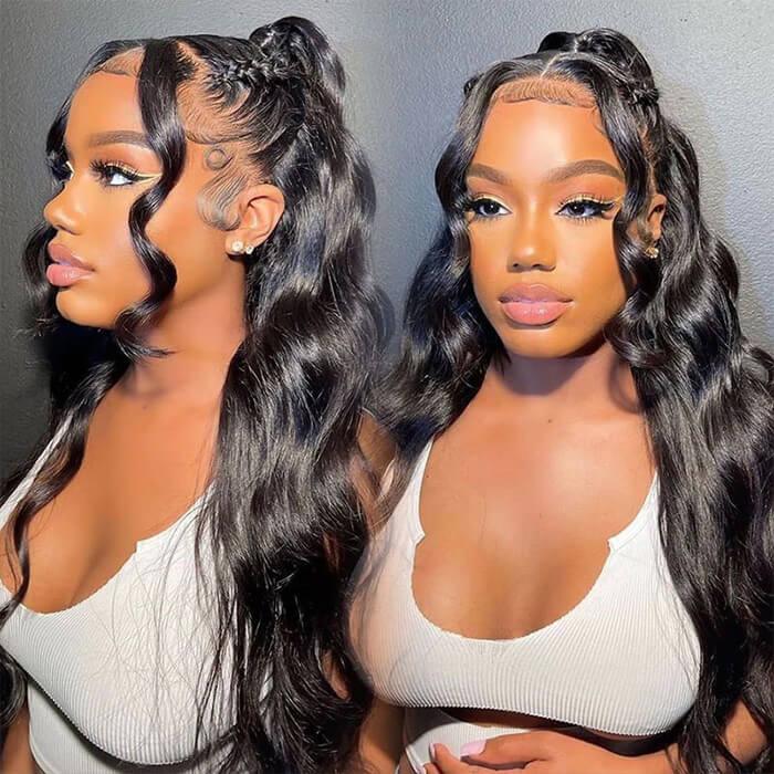 360 Lace Frontal Wigs Pre Plucked Undetectable Lace Body Wave Wigs hermosahair