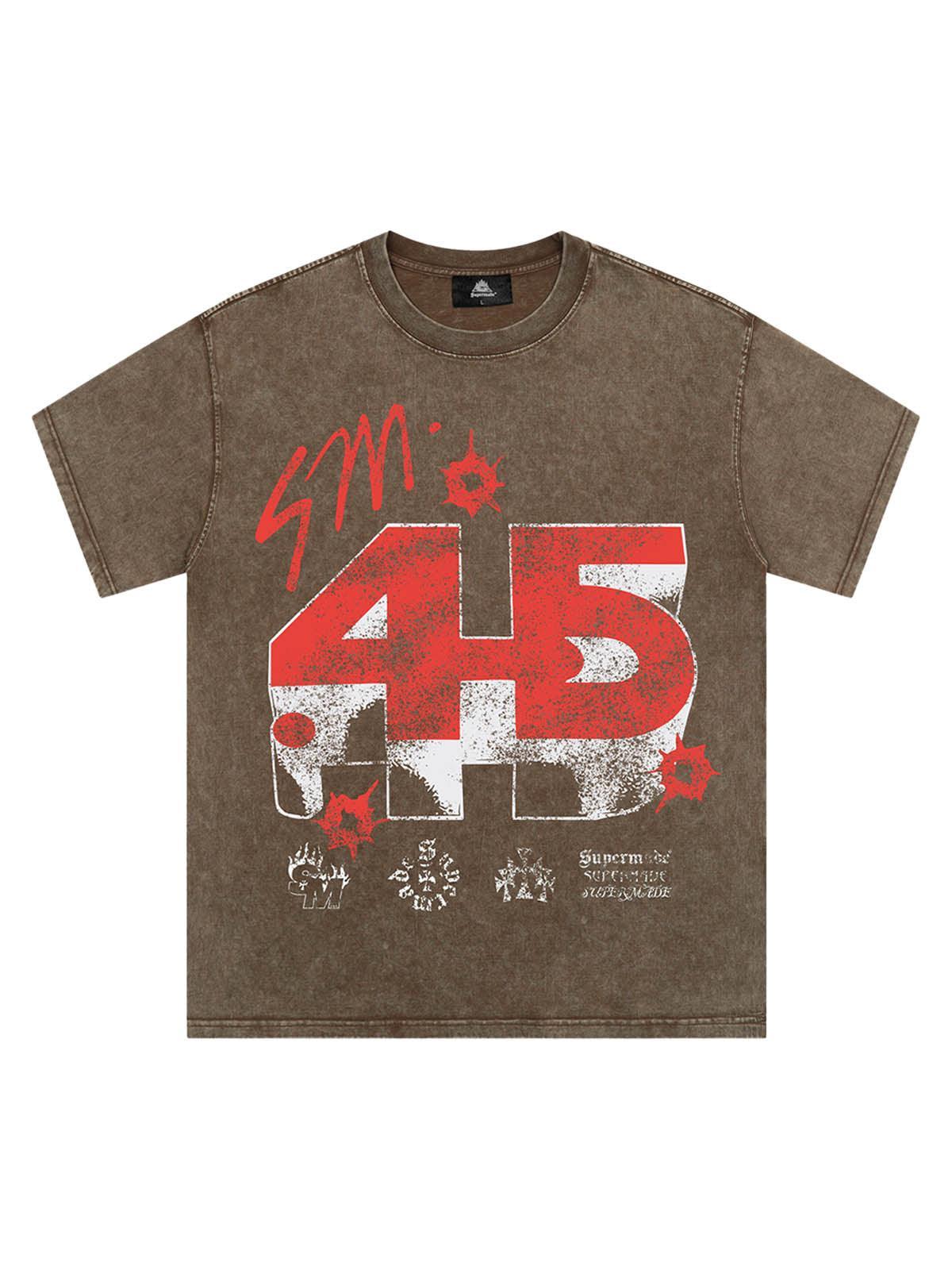 1984 Gunshot Mottled Hip Hop T-shirt SP240904HN58