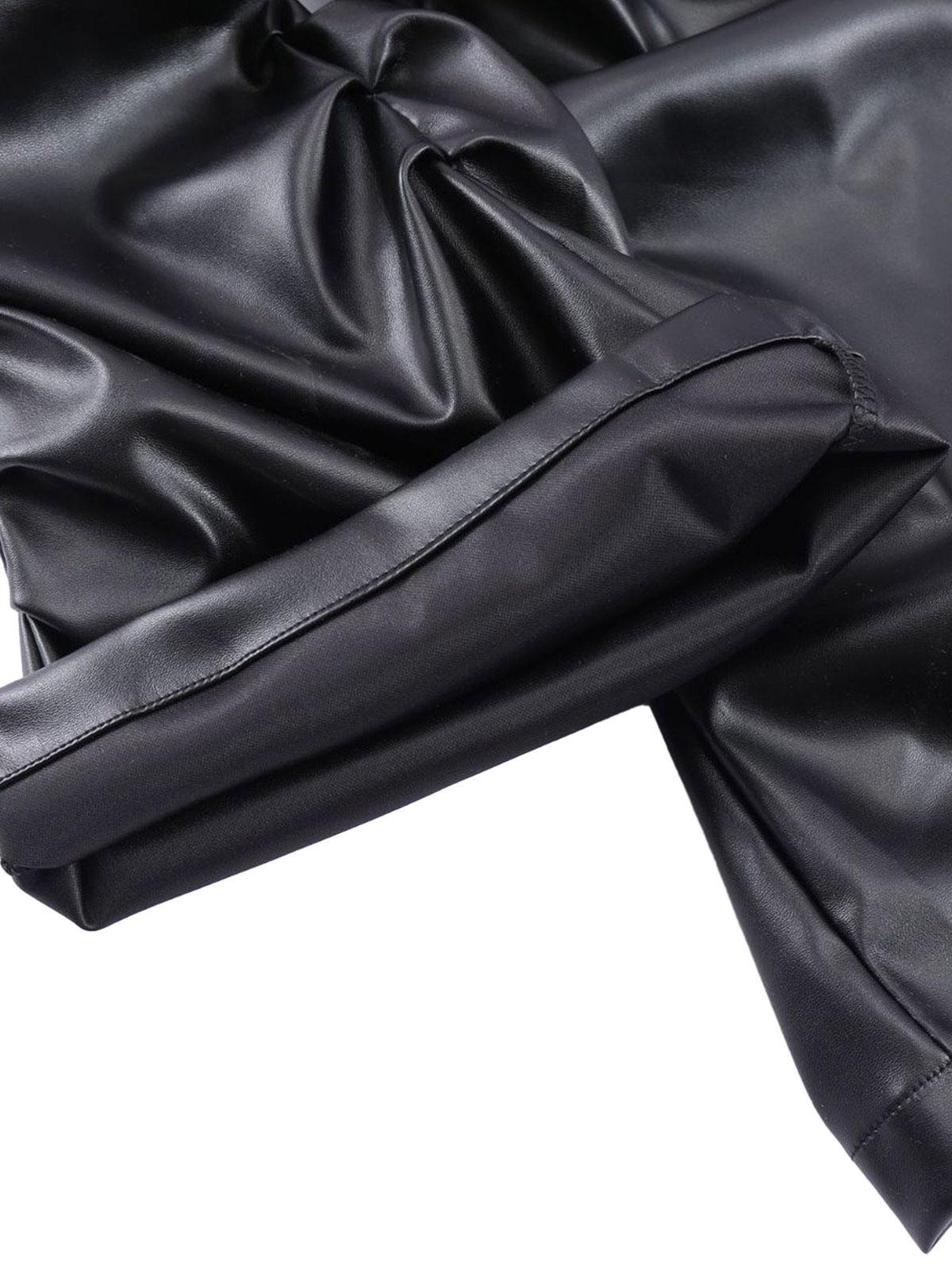 1984 Punk Style Pleated Leather Pants - 2195