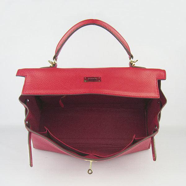 Kelly 35cm Togo Leather Handbag Red/Golden Kilta bags