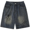 1984 Casual Denim Shorts Spider Web 1984