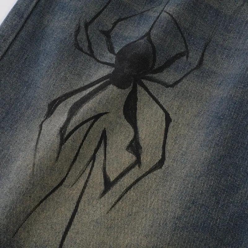 1984 Casual Denim Shorts Spider Web 1984