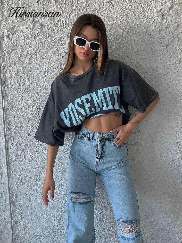 1984 Y2k Quality Oversized Acid Washed T Shirt Women eprolo