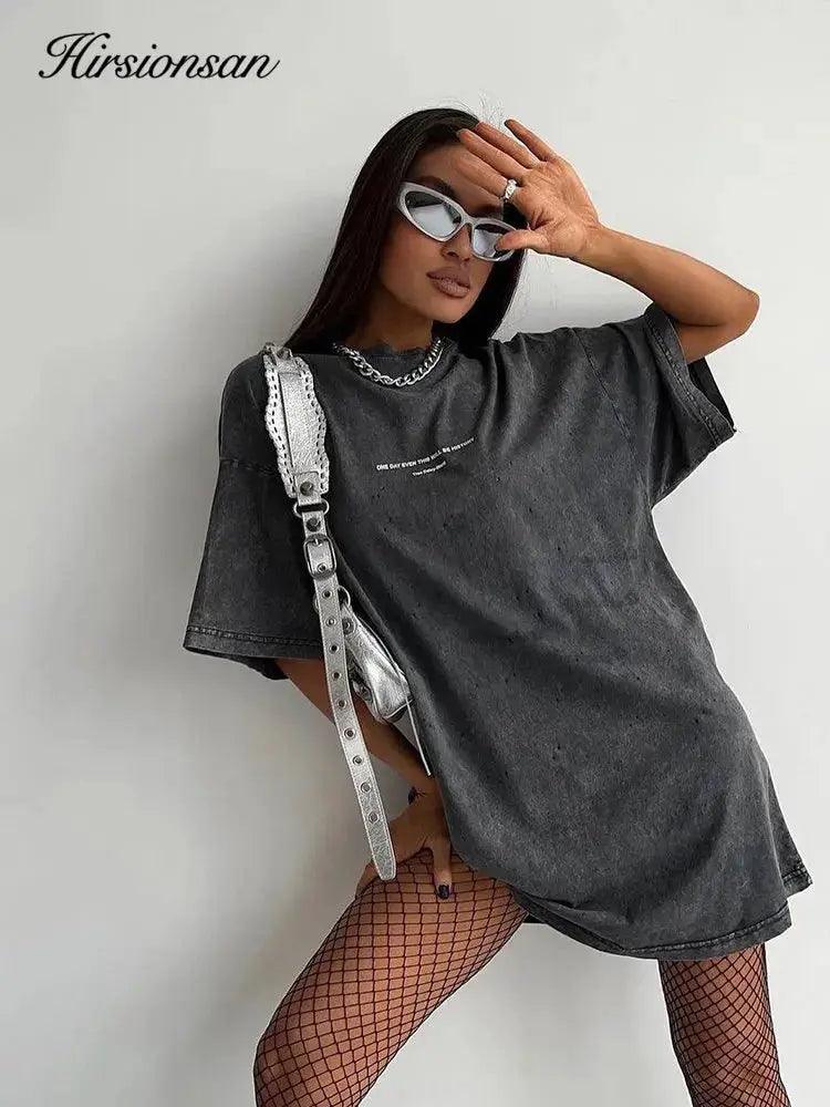 1984 Y2k Quality Oversized Acid Washed T Shirt Women eprolo