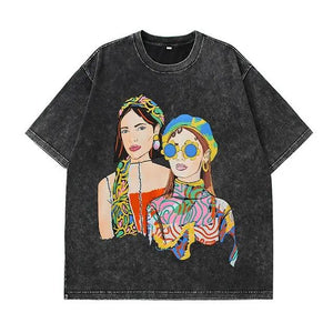 1984 Y2k Quality Oversized Acid Washed T Shirt Women eprolo