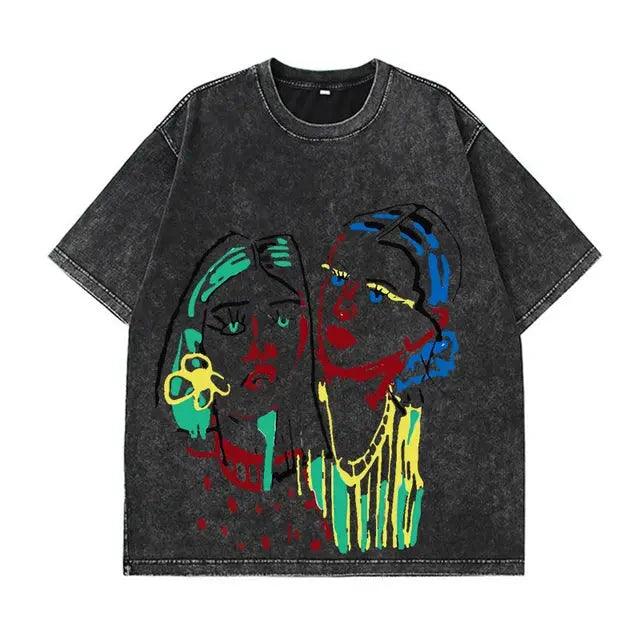 1984 Y2k Quality Oversized Acid Washed T Shirt Women eprolo