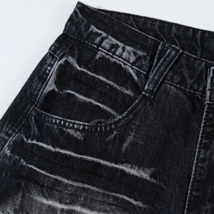 1984® Black Washed Wide Leg Jeans 1984