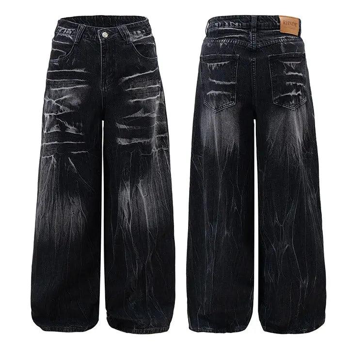 1984® Black Washed Wide Leg Jeans 1984