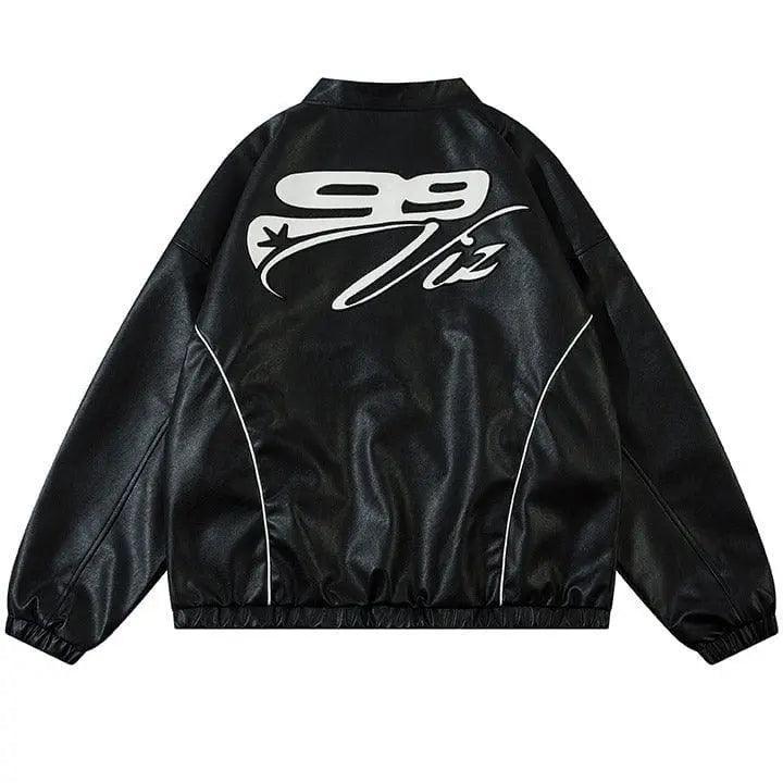 1984® Colorblock PU Leather Racing Jacket 1984