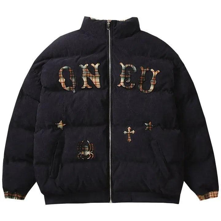 1984® Corduroy Puffer Coat Cross Patch 1984