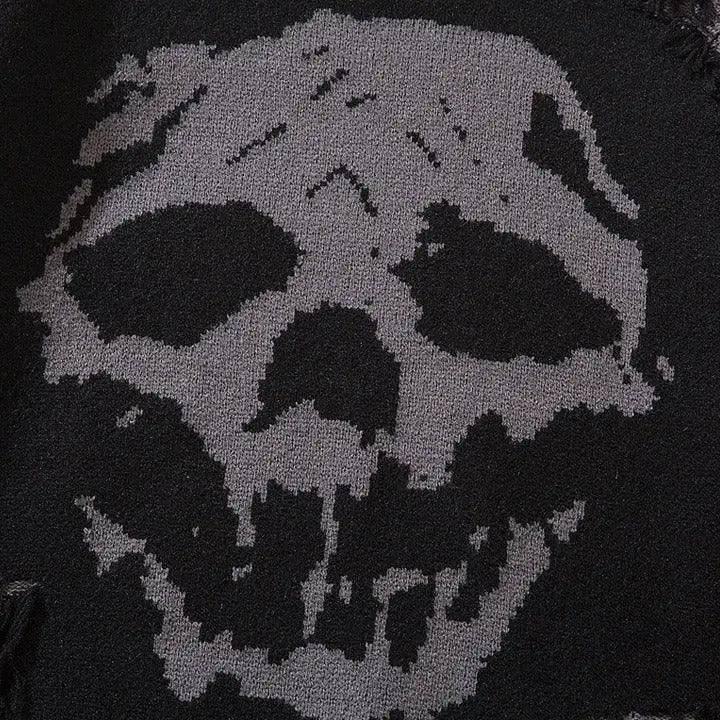 1984® Dark Style Ripped Sweater Skull 1984