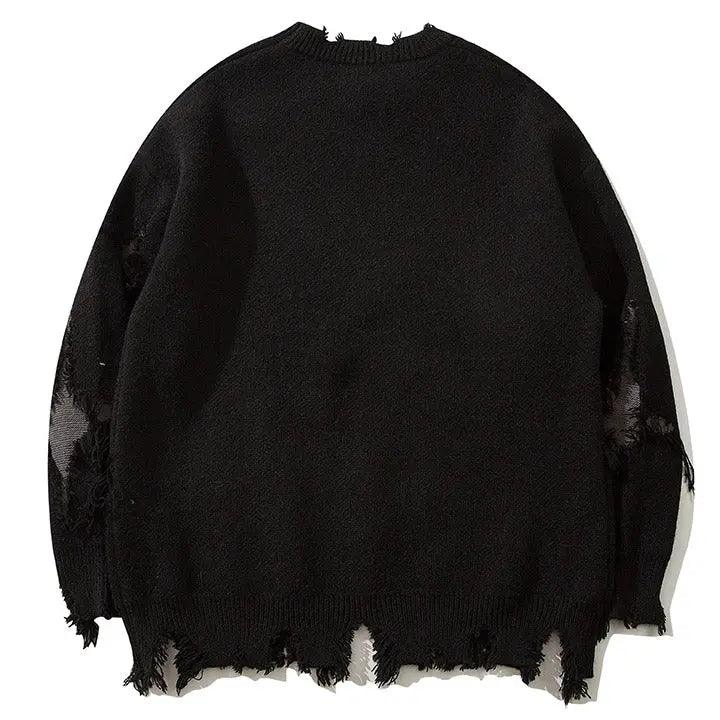 1984® Dark Style Ripped Sweater Skull 1984