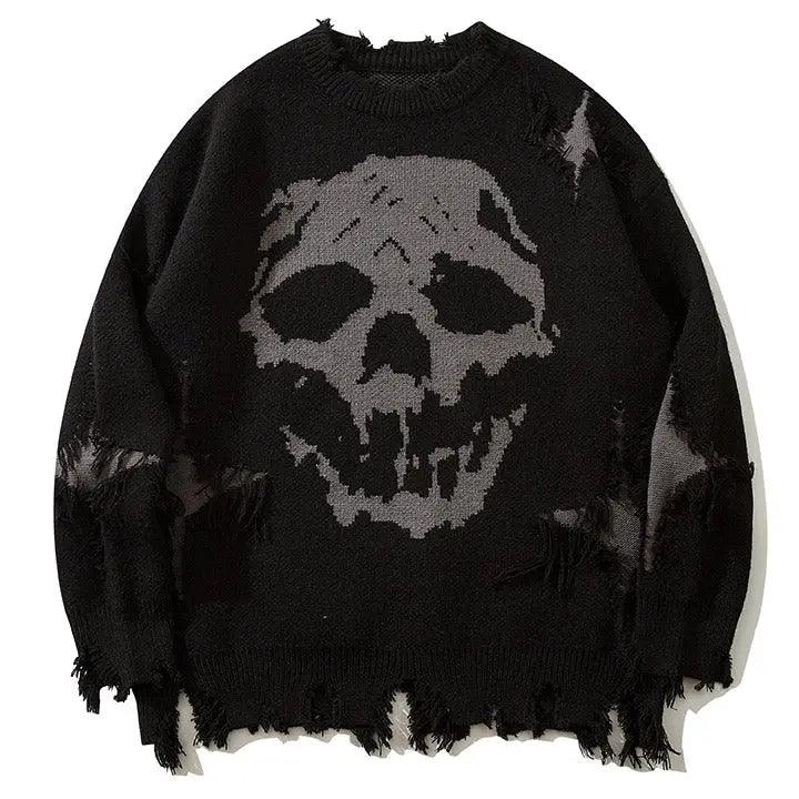 1984® Dark Style Ripped Sweater Skull 1984