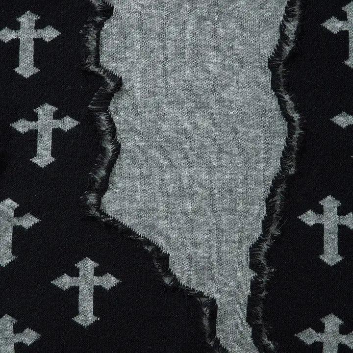 1984® Distressed Sweater Cross Patchwork 1984