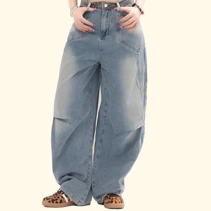 1984® Faded Wash Jeans Side Pleated 1984