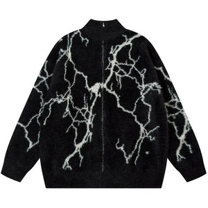 1984® Faux Mink Knit Sweater Cardigan Lightning 1984