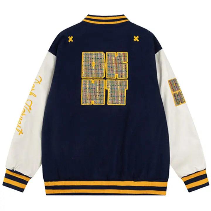 1984® Faux Wool Varsity Jacket Check Patch 1984