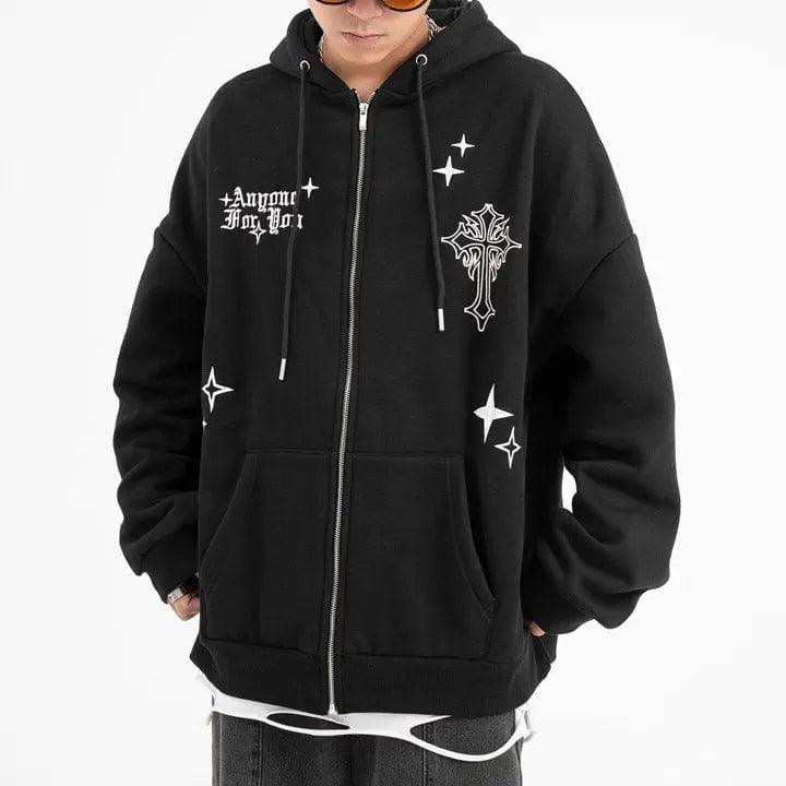 1984® Fleece Zipper Hoodie Cross and Star 1984