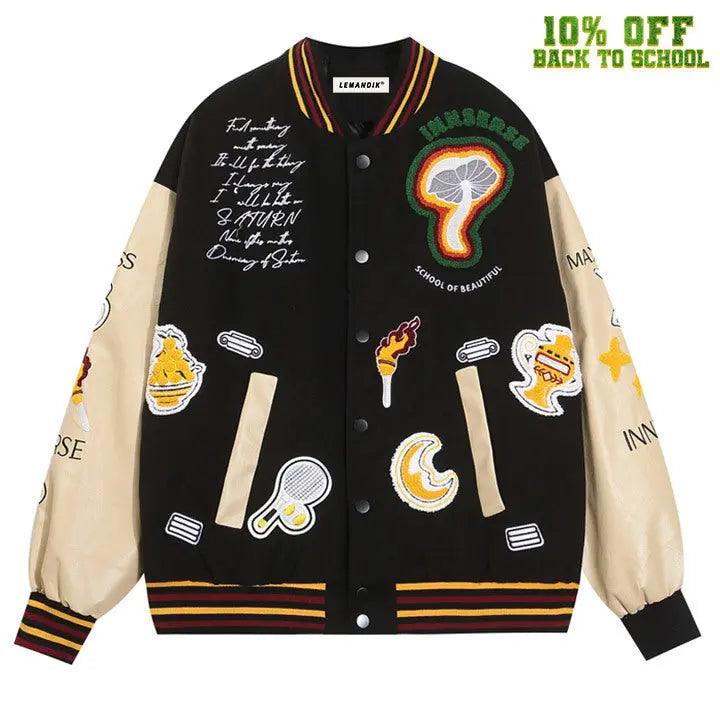 1984® Funny Varsity Jacket Flock Tennis Ball 1984