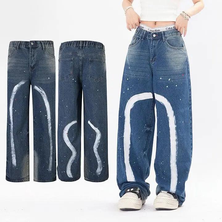 1984® High Street Elastic Waist Pleated Jeans 1984